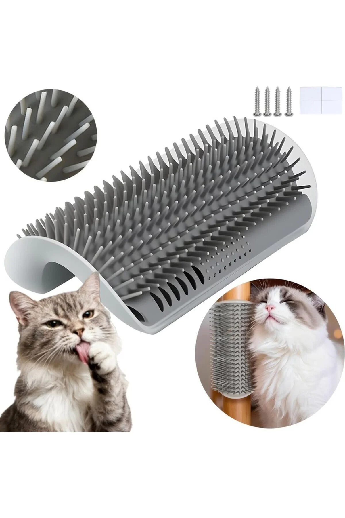 Aveo 1 Adet Catit Kediler İçin Catnipli Kaşınma Fırçası 9 / 13 Cm KARIŞIK RENK