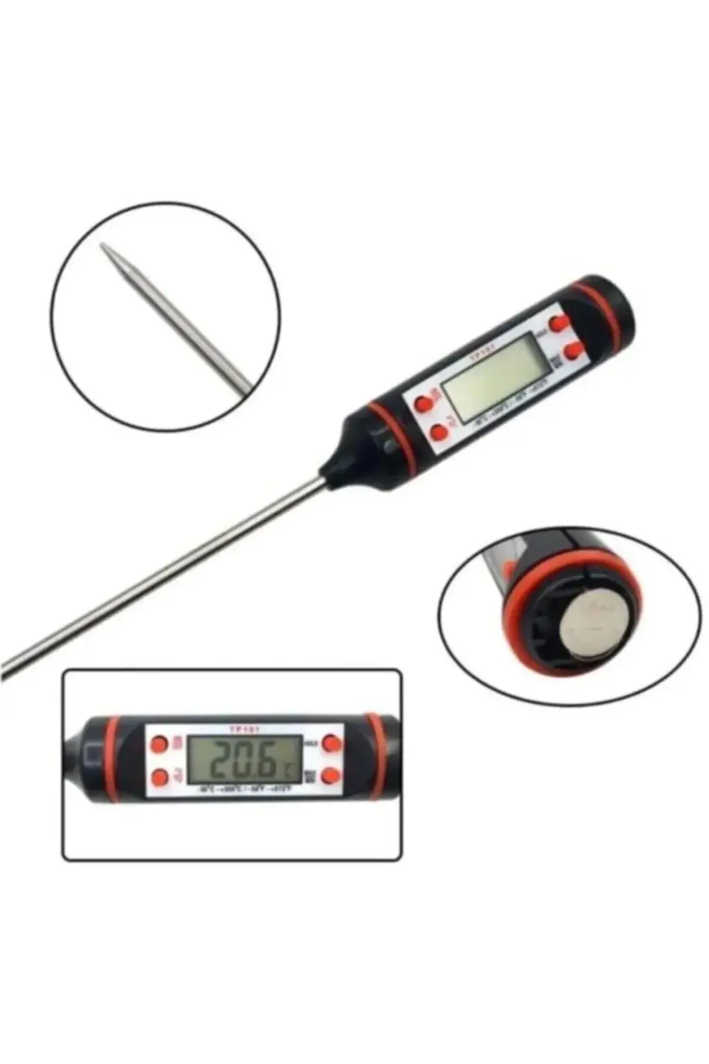 Aveo 1 Adet Dijital Gıda Termometresi Et Süt Mama Pasta Sıcaklık