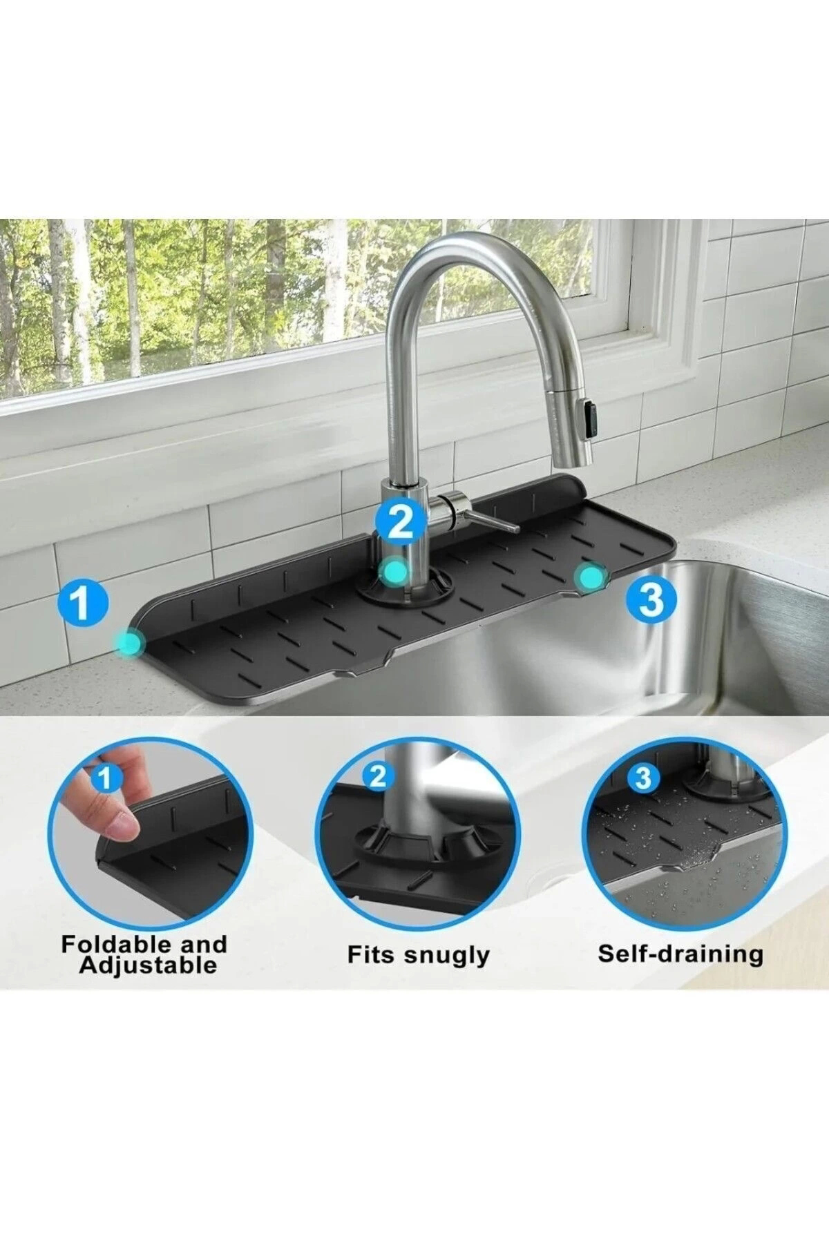 Aveo 1 Adet Kalite Evye Mutfak Lavabo Bataryası Musluk Altı Su Em