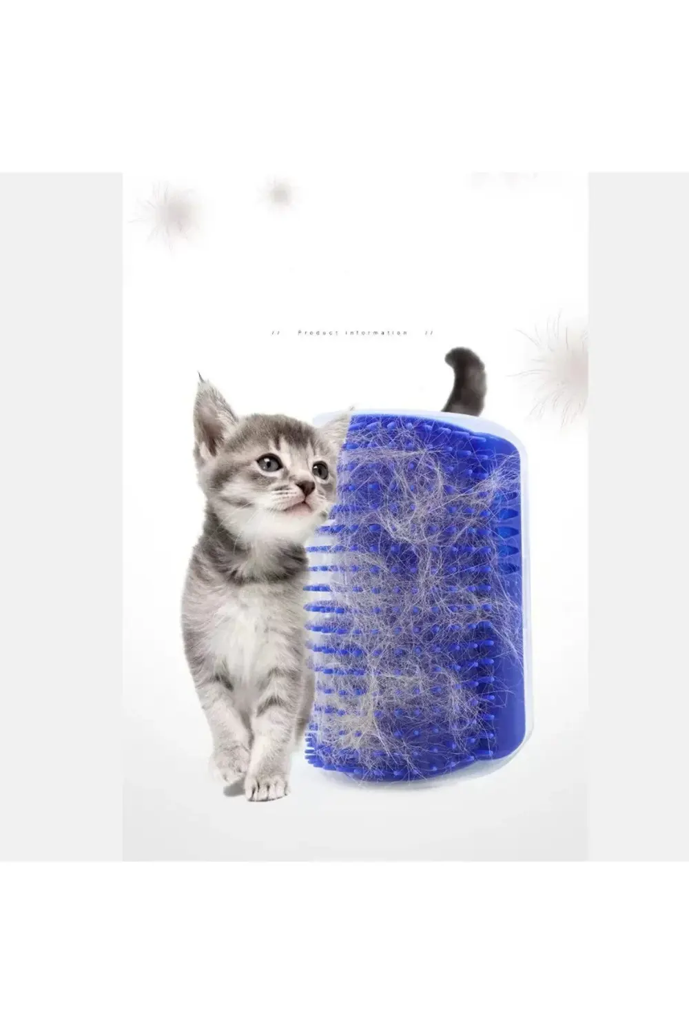 Aveo 1 Adet Kedi Kaşınma Masaj Fırçası Köşeye Monte Edilebilir Ca