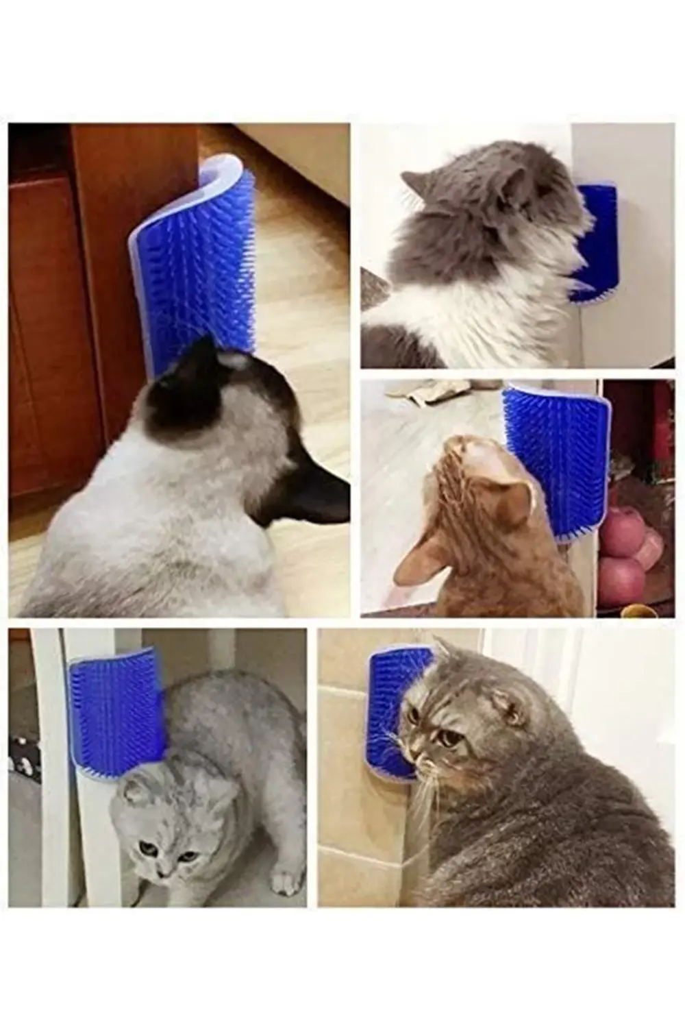 Aveo 1 Adet Kedi Kaşınma Masaj Fırçası Köşeye Monte Edilebilir Ca