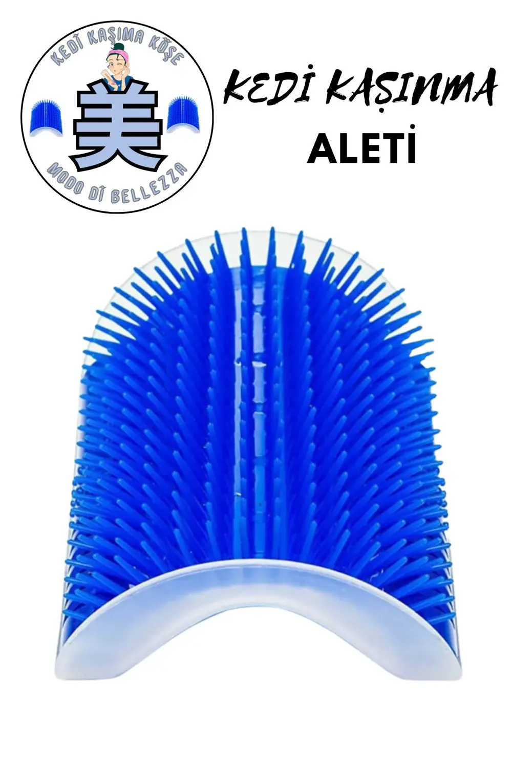 Aveo 1 Adet Köşe Kaşıma Kedi Çim Destekli Tüy Toplama MAVI/ GRI R