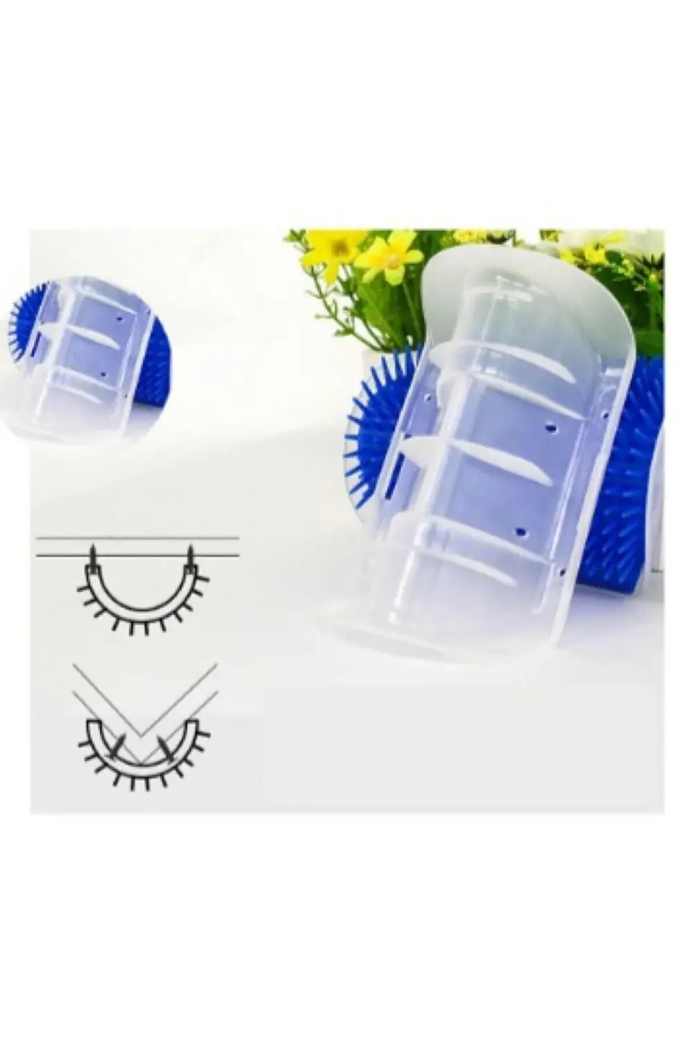 Aveo 1 Adet Köşeye Monte Edilebilir Catnipli Kedi Masaj Fırçası K