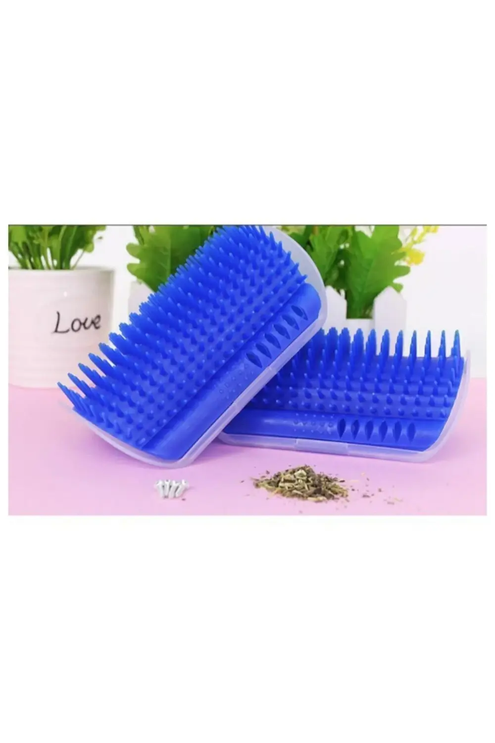 Aveo 1 Adet Köşeye Monte Edilebilir Catnipli Kedi Masaj Fırçası K