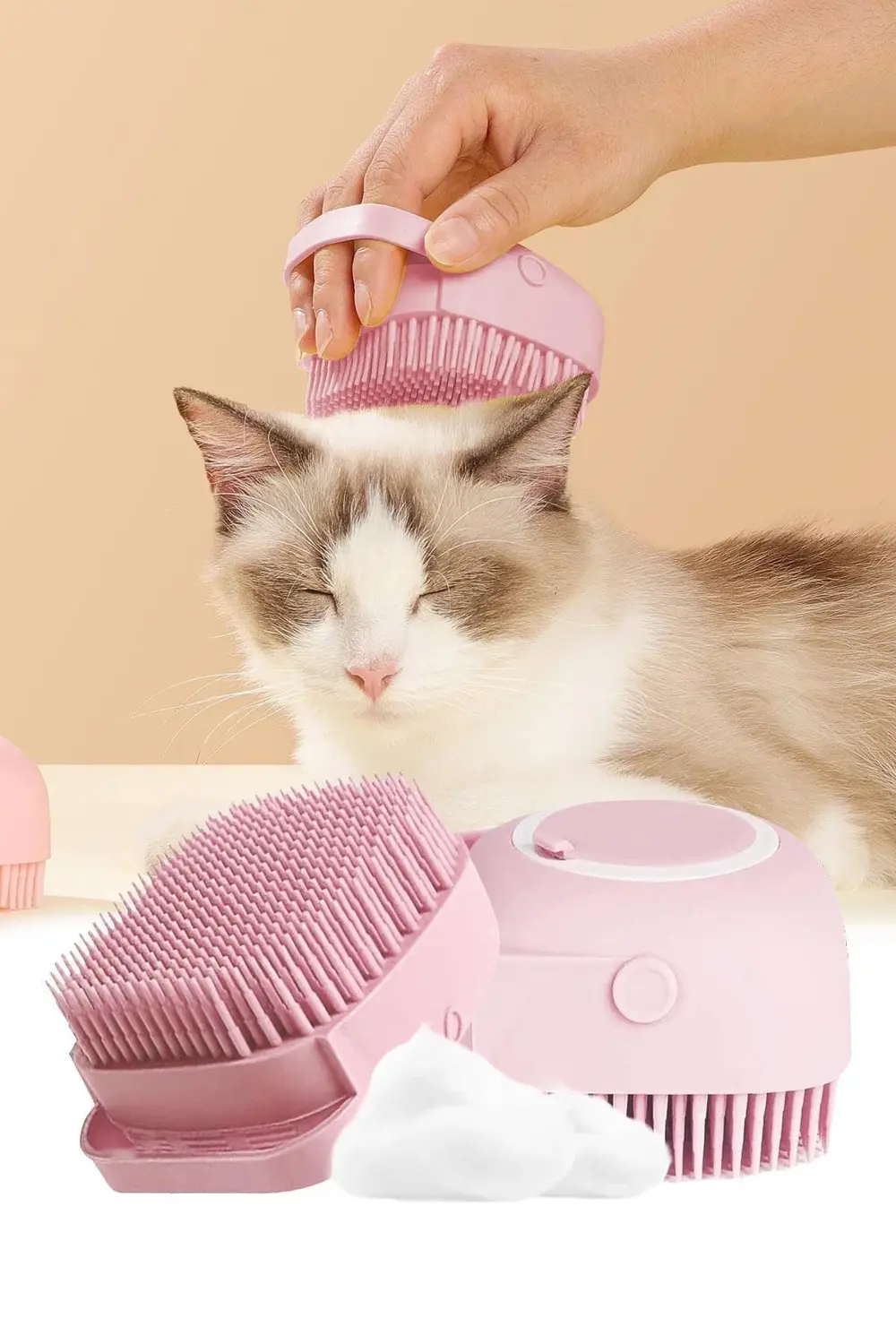 Aveo 1 Adet Şampuan Hazneli Kedi Ve Köpek Evcil Hayvan Yıkama Fır