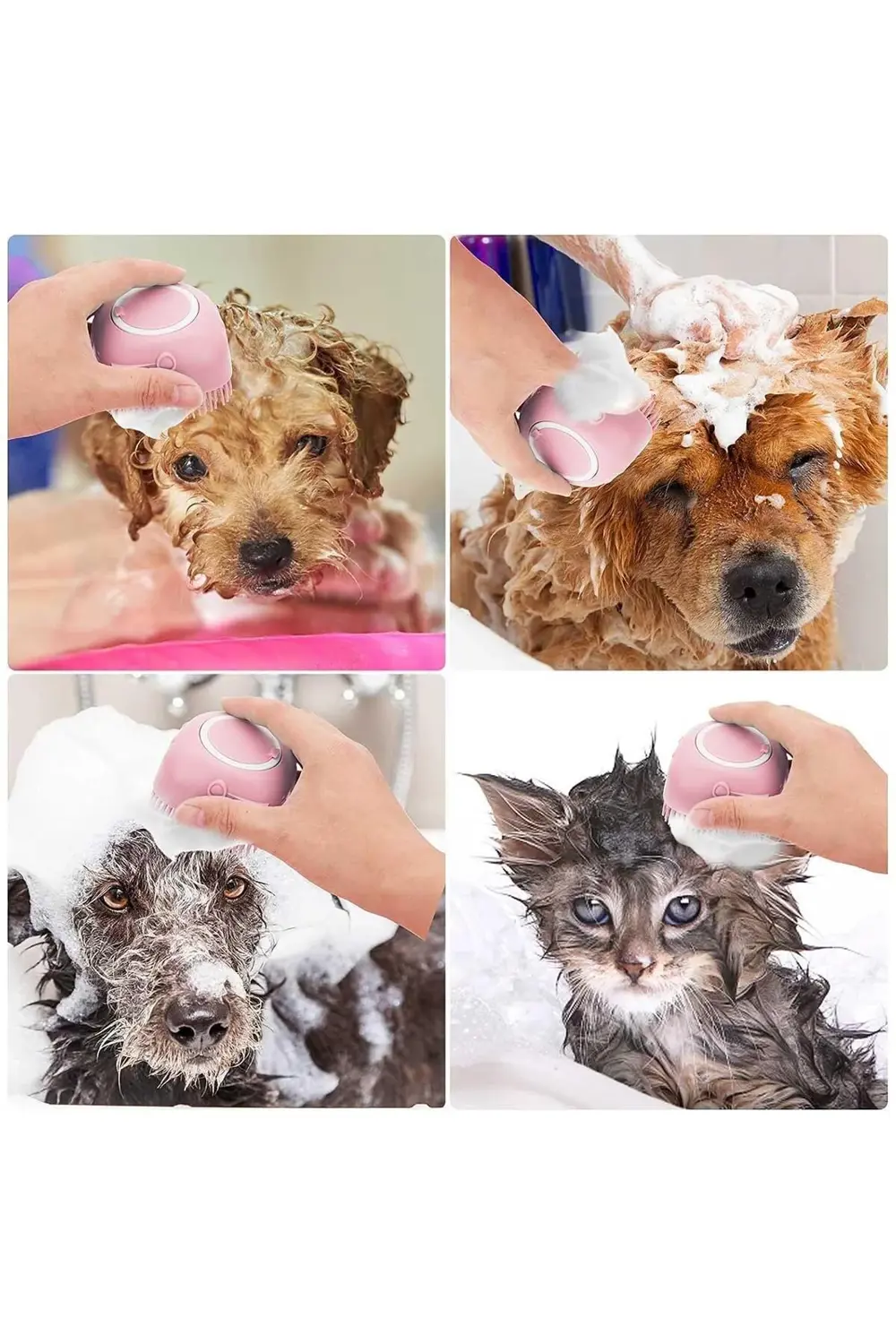 Aveo 1 Adet Şampuan Hazneli Kedi Ve Köpek Evcil Hayvan Yıkama Fır