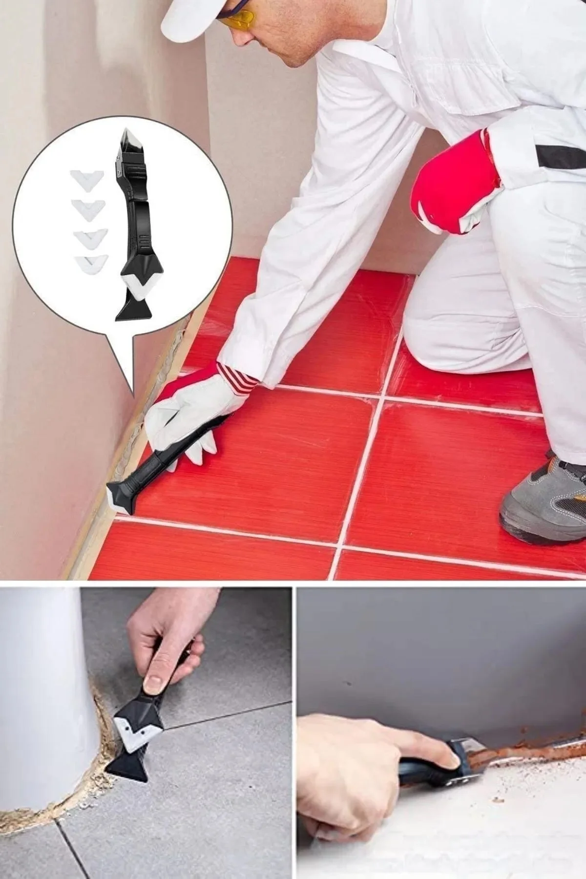 Aveo 1 Adet Silikon Sökme Ve Uygulama Seti Fayans Derz Silikon Ka