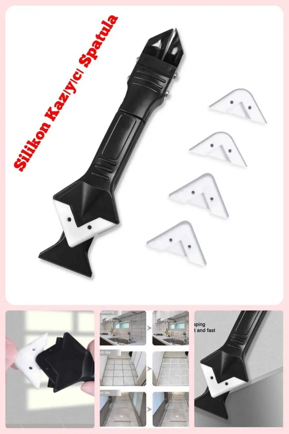 Aveo 1 Adet Silikon Derz Sökücü Dolgu Macunu Pürüzsüz Kazıyıcı Ço