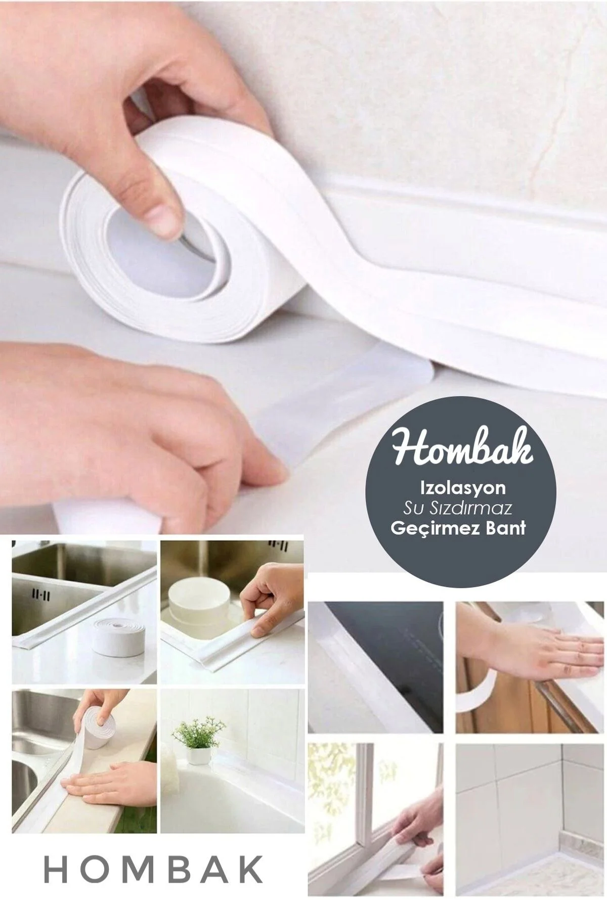 Aveo 1 Adet Su Sızdırmaz Geçirmez Bant Lavabo Küvet Kenar Bandı K