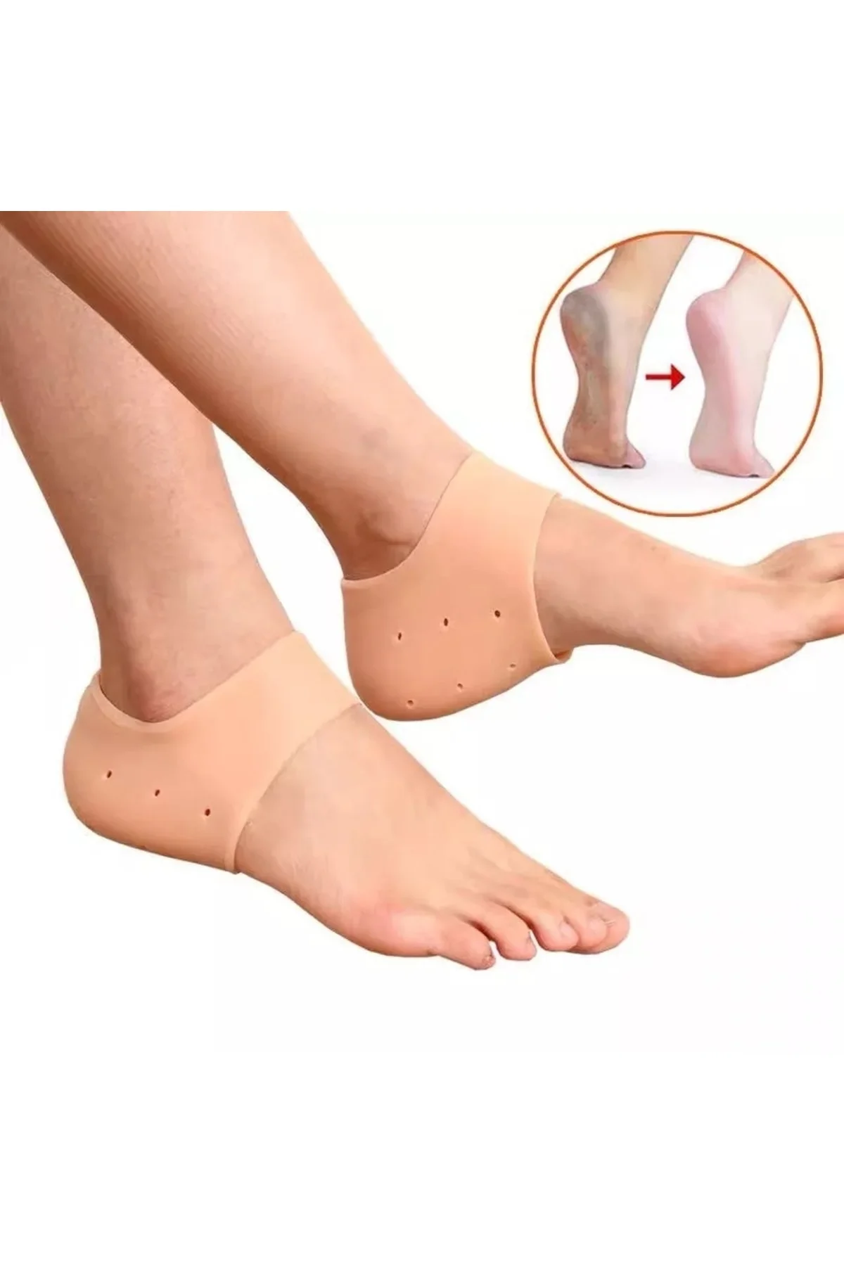 Aveo 2 Adet Silikon Topuk Gömlek Gömlek Dikeni Çatlak Koruyucu Topuk Yumuşatıcı
