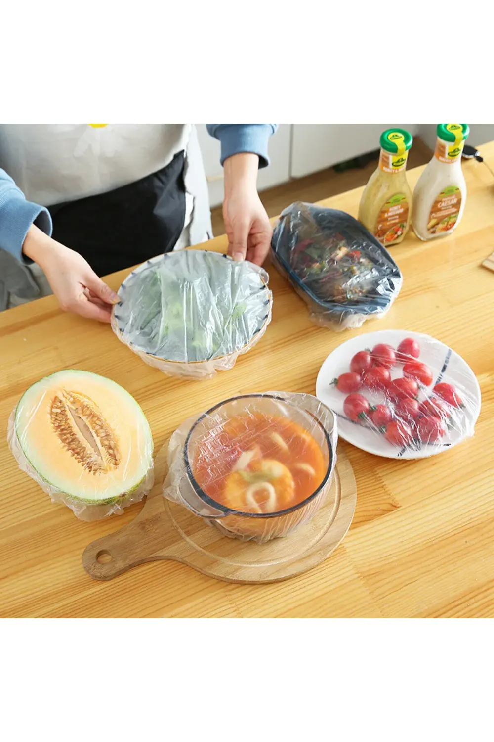 Aveo 200 Adet Tazeliği Koruyan Çok Amaçlı Tabak Tencere Gıda Muha