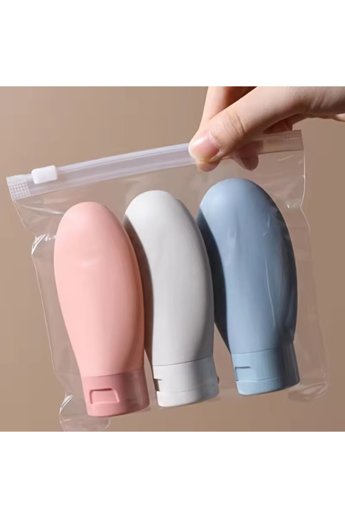 Aveo 3 Adet MAVI RENK Seyahat Tipi Doldurulabilir Şampuan Duş Jel