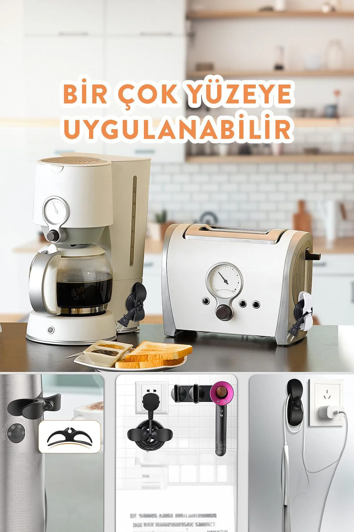 Aveo 3 Adet Mutfak Aletleri Kablo Sarma Toplama Airfryer Kablo Sa