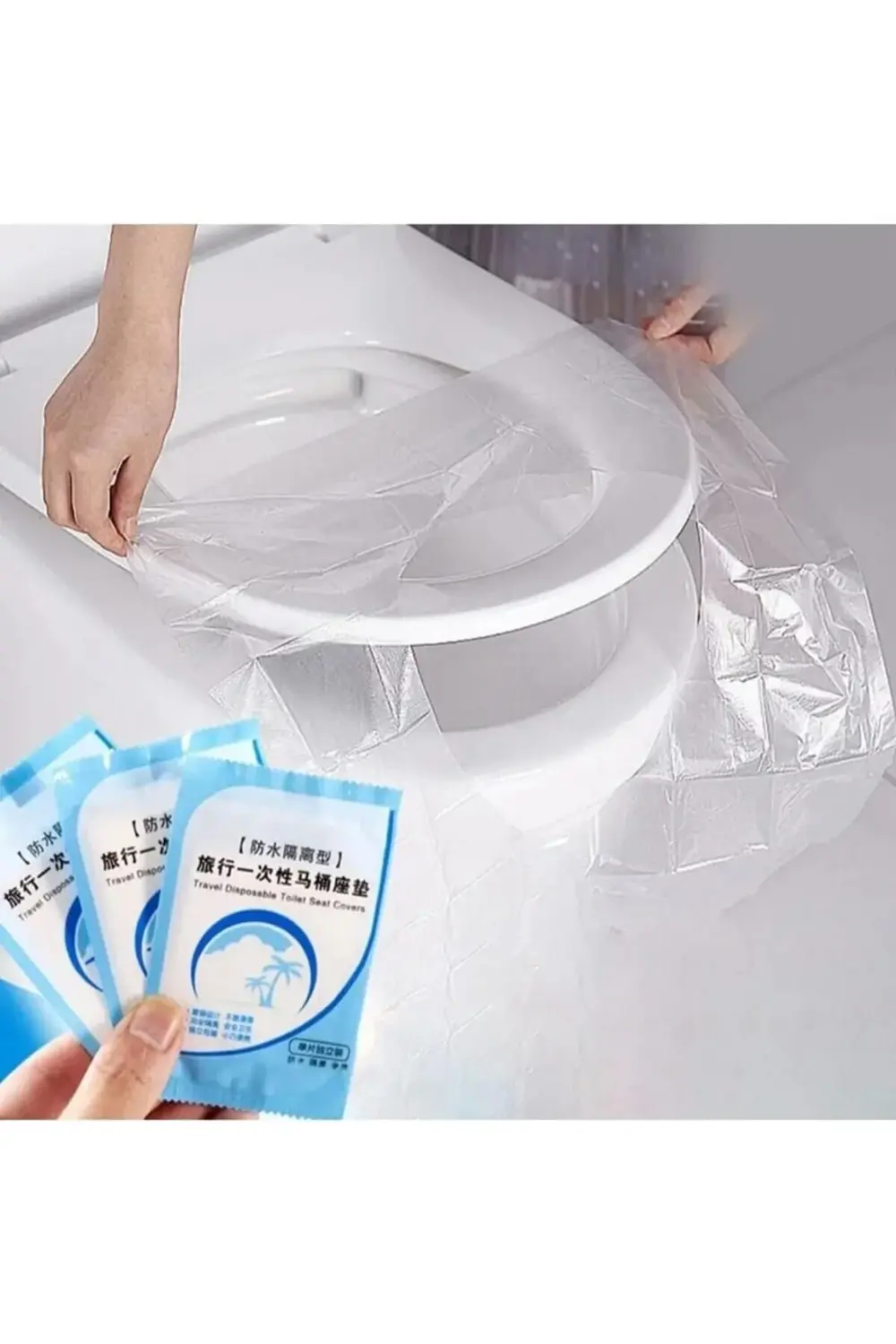 Aveo 50 Adet Tek Kullanımlık Klozet Örtüsü Klozet Poşeti Klozet K