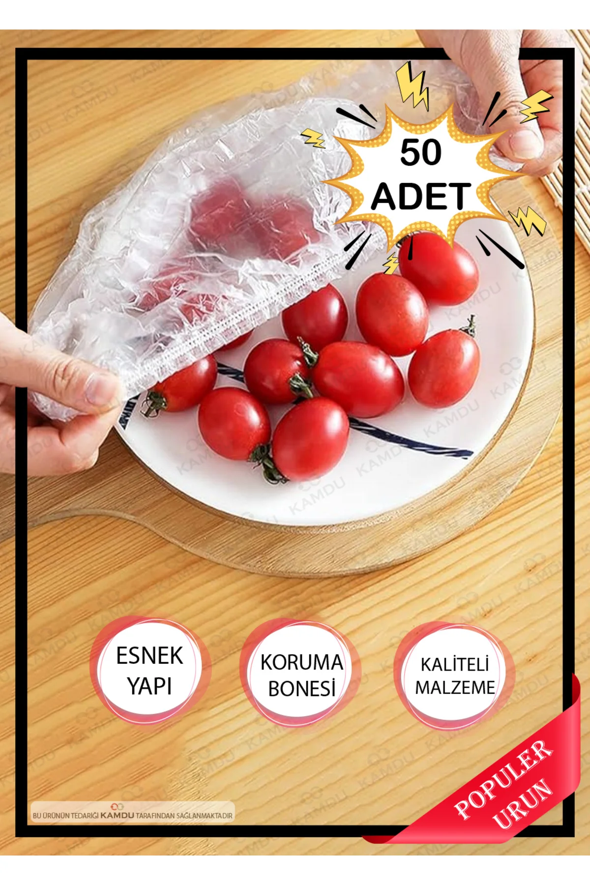 Aveo 50 Adet Tencere & Tabak Bonesi, Gıda Bonesi, Saç Bonesi, Çok