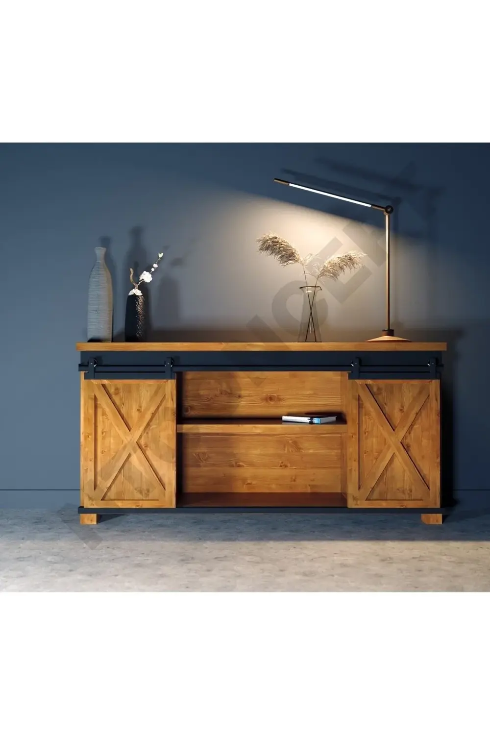 Nt Concept Aves Doğal Ahşap Ray Kapak Konsol Uzunluk 140 Cm-Derinlik 41 Cm-Y