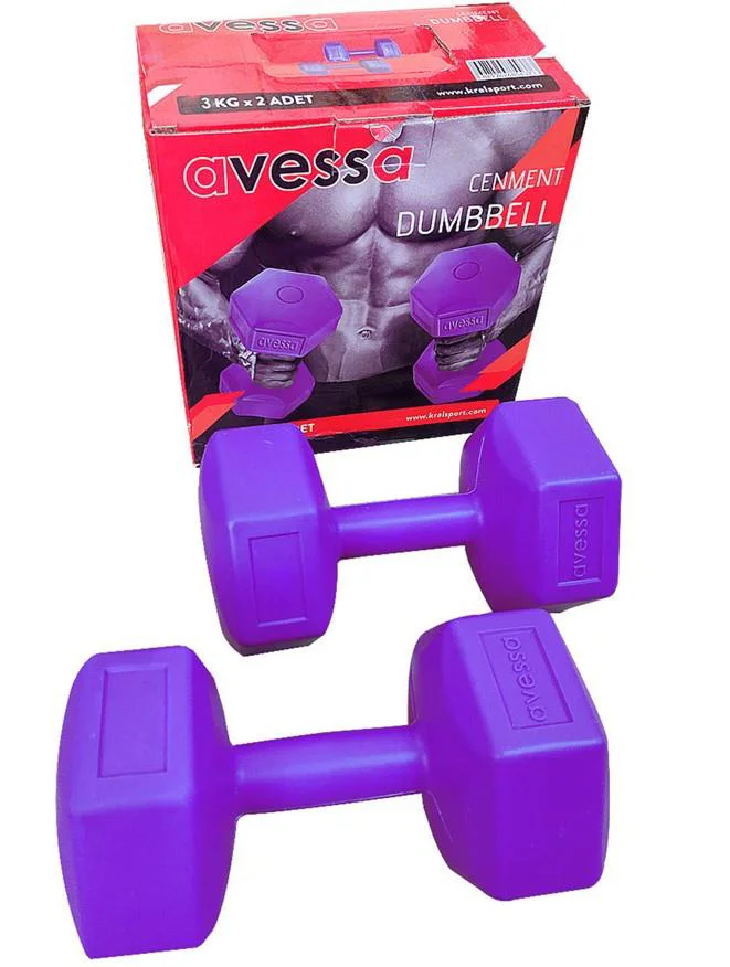 Avessa 3 Kg Plastik Dambıl Set DB-4141-3 Avessa 3 Kg Plastik Dambıl Set DB-4141-3
