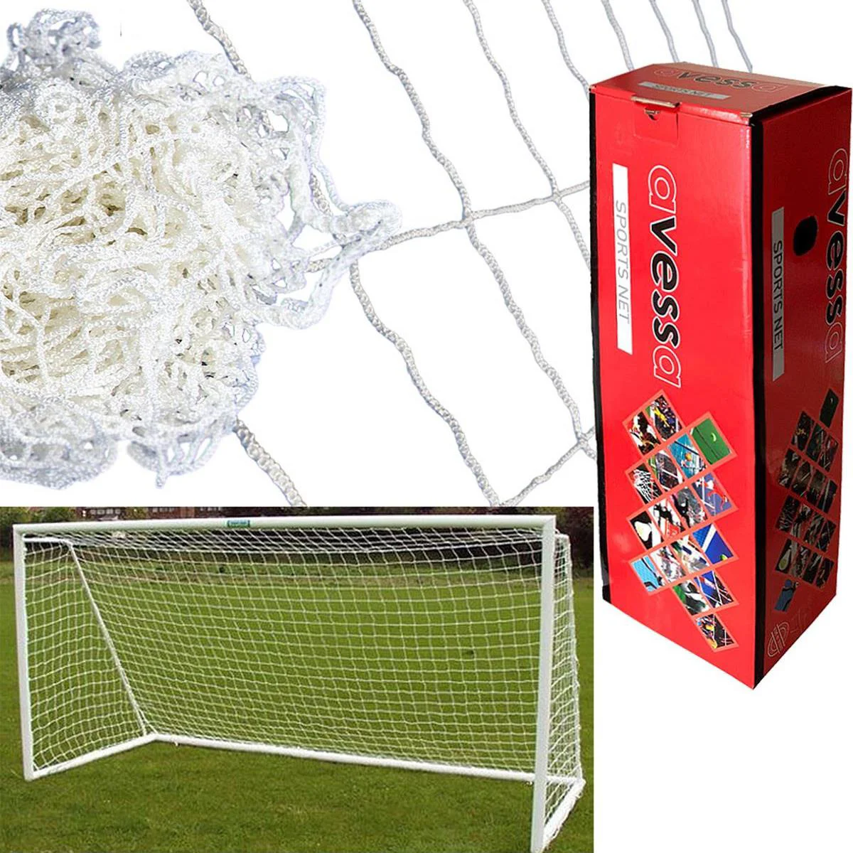 Avessa 4 Metre Futbol Kale Filesi 4 mm İp Kalınlığı KR114 Avessa 4 Metre Futbol Kale Filesi 4 mm İp Kalınlığı KR114