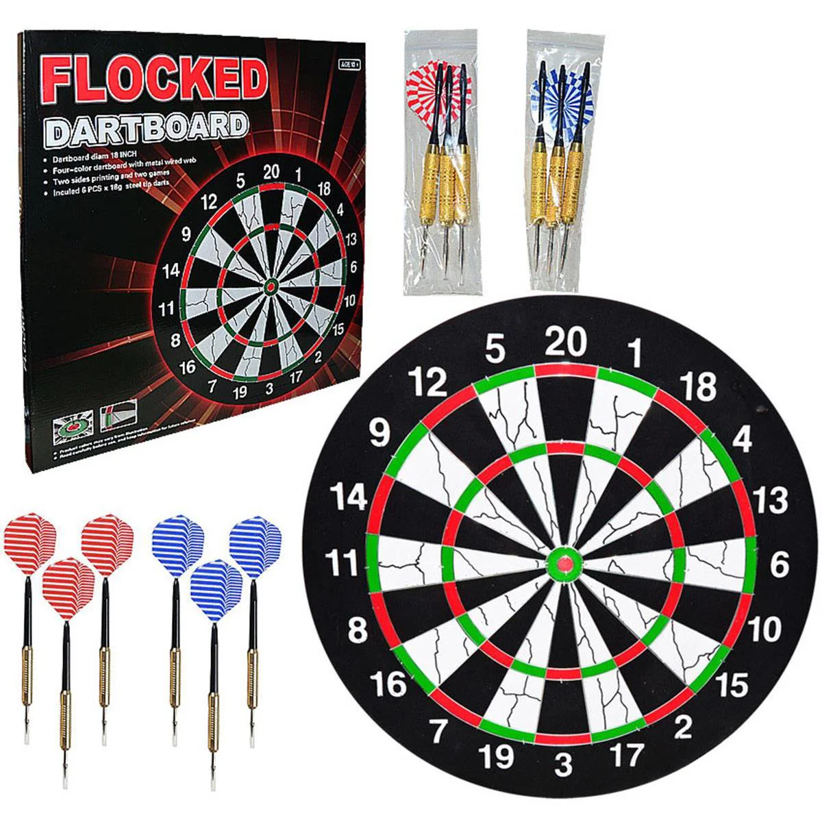 Avessa 45 cm MDF Dart Tahtası 6 Adet Ok Dart20