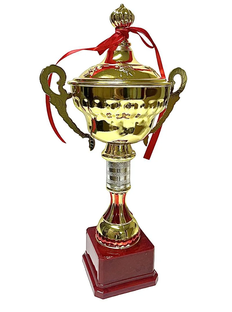 Avessa 523-B Kapaklı Gold Kaplama Kupa 40 Cm Avessa 523-B Kapaklı Gold Kaplama Kupa 40 Cm