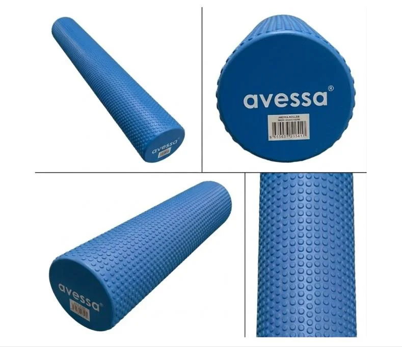Avessa Afr Masajlı Uzun Foam Roller Mavi 90x15 Cm