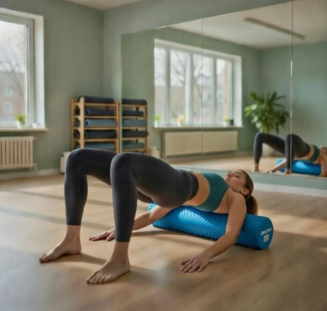Avessa Afr Masajlı Uzun Foam Roller Mavi 90x15 Cm