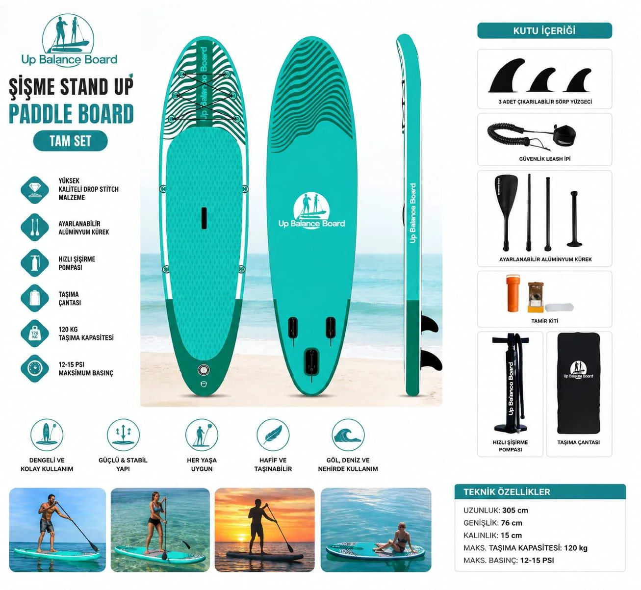 Avessa Cosfer Up Balance Board Şişme Sup 335X84X15 Avessa Cosfer Up Balance Board Şişme Sup 335X84X15 Fiyatı, Yorumları ve Özellikleri