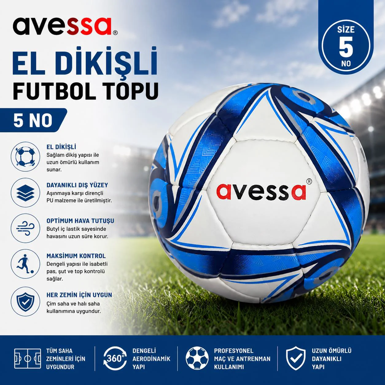 Avessa Elt-195 El Dikişli Futbol Topu No5 Fiyatı, Yorumları ve Özellikleri