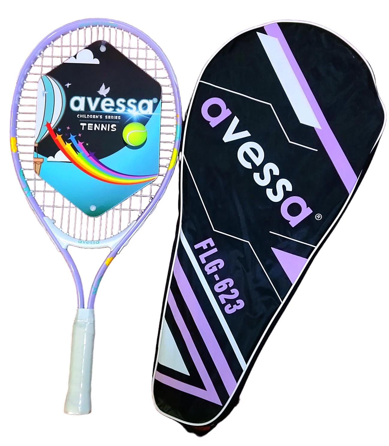 Avessa Flg-623L Tek Parça Ahtapot Desenli Tenis Raket Set Lila Avessa Flg-623L Tek Parça Ahtapot Desenli Tenis Raket Set Lila