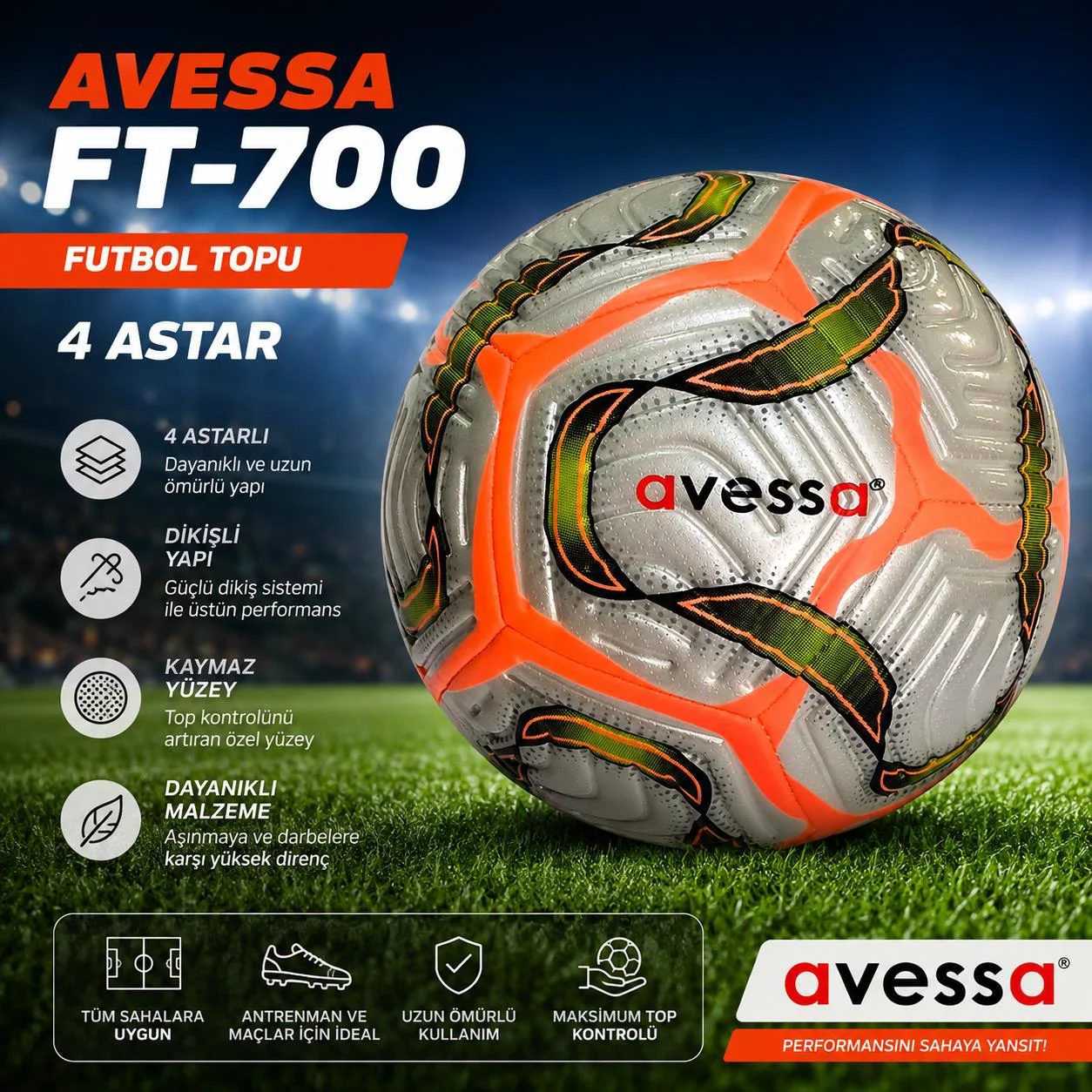Avessa Ft-700 Futbol Topu 4 Astar Fiyatı, Yorumları ve Özellikleri
