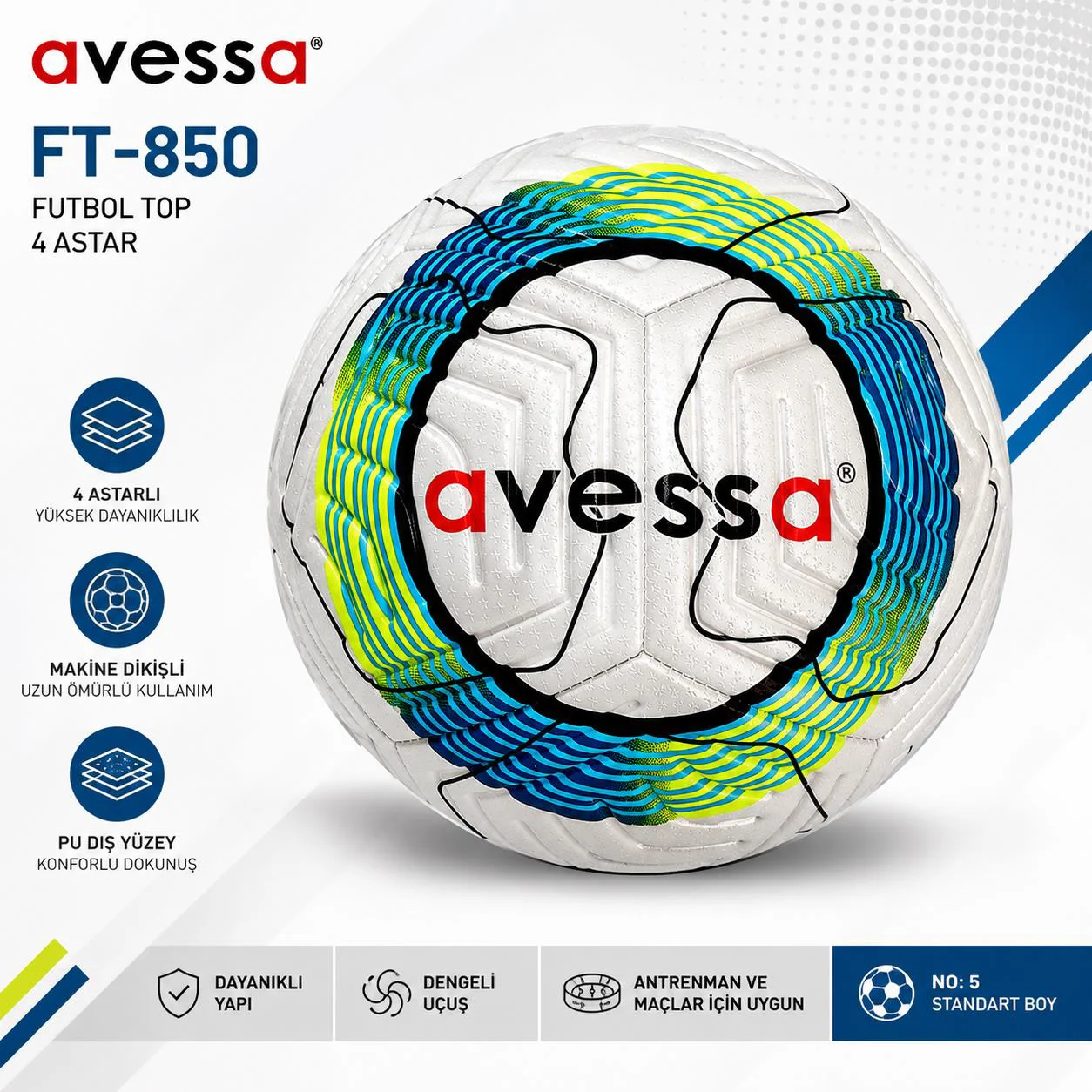 Avessa Ft-850 Futbol Topu 4 Astar Avessa Ft-850 Futbol Topu 4 Astar Fiyatı, Yorumları ve Özellikleri