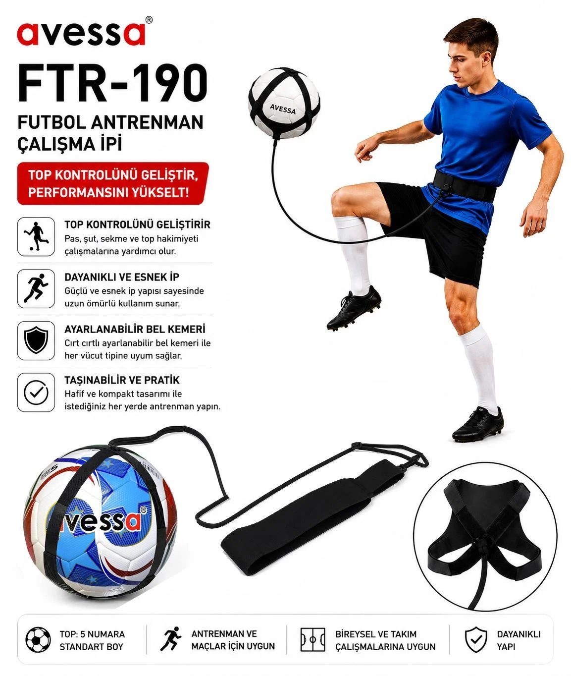 Avessa Ftr-190 Futbol Antrenman Çalışma İpi Avessa Ftr-190 Futbol Antrenman Çalışma İpi