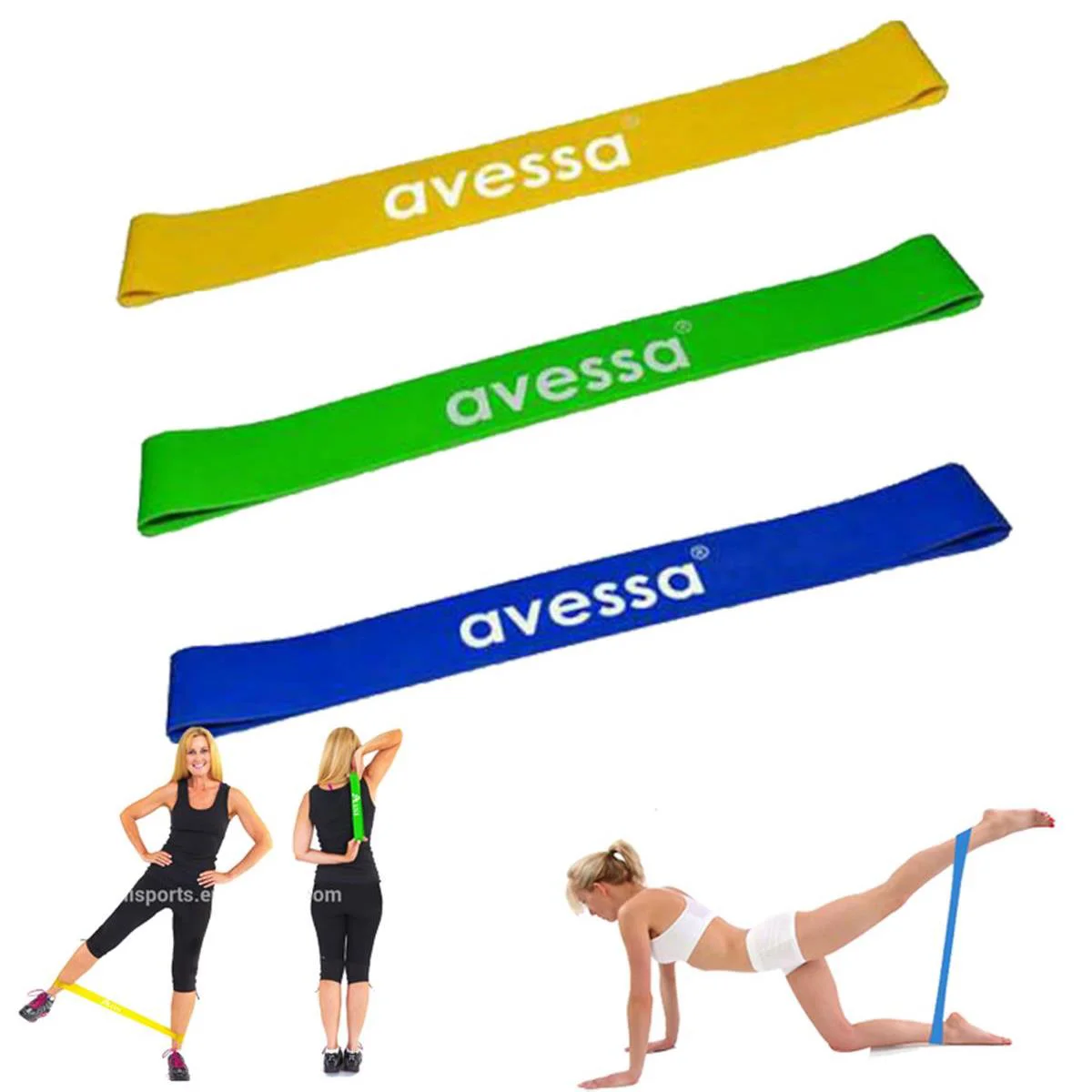 Avessa Latex Aerobik Band Hafif Direnç Sarı LAB100