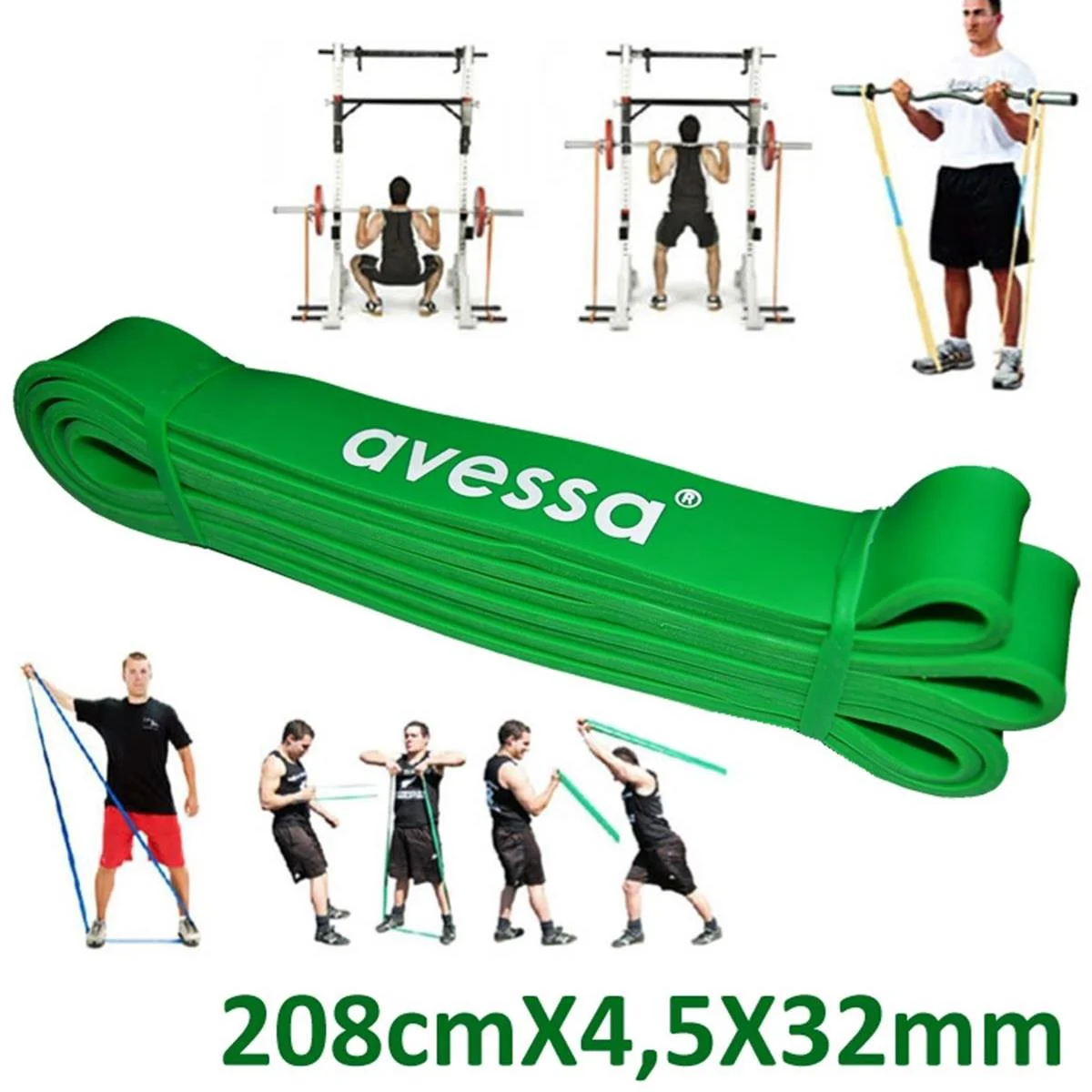 Avessa Latex Güç Bandı Direnç Lastiği Yeşil LPB32