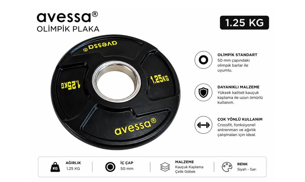 Avessa Op-1,25 Kg Olimpik Plaka 1,25 Kg
