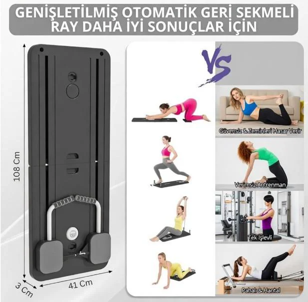 Avessa Reformer-100 Pilates Reformer Seti Siyah