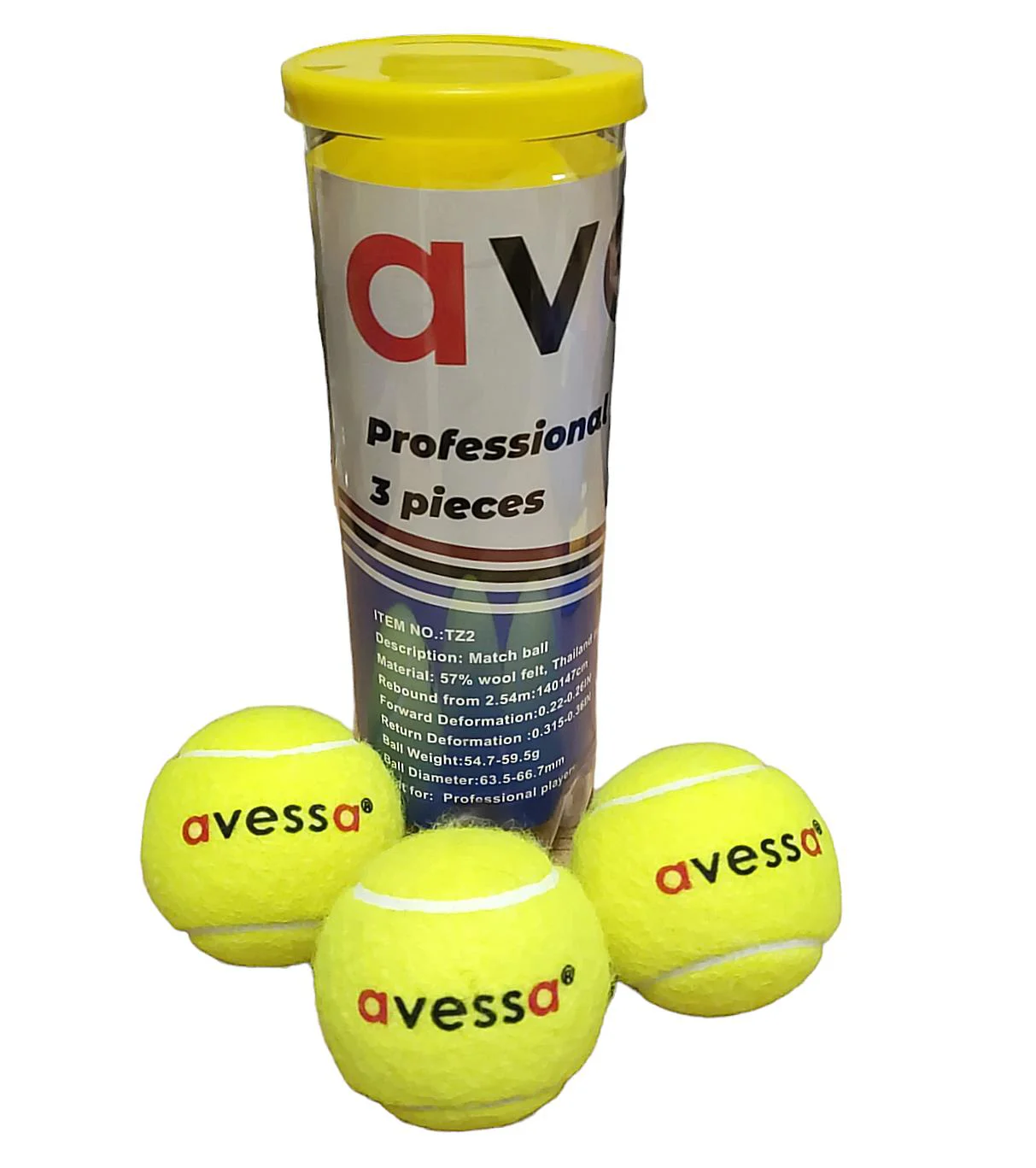Avessa Tt-800 Maç Tenis Topu 3lü Tüpte Avessa Tt-800 Maç Tenis Topu 3lü Tüpte