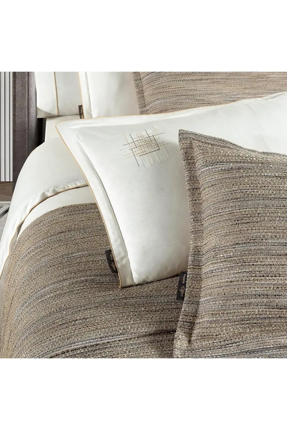 Sarev Aviana Sarı Çift Kişilik %100 Pamuk Nevresim Takımı Ve Yatak Örtü