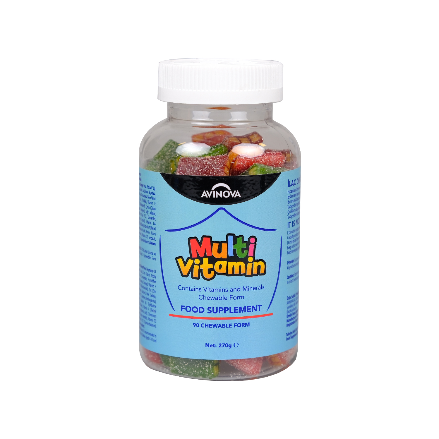 Avınova Vitamin Ve Mineral İçeren Takviye Edici Gıda 90 Çiğnenebi