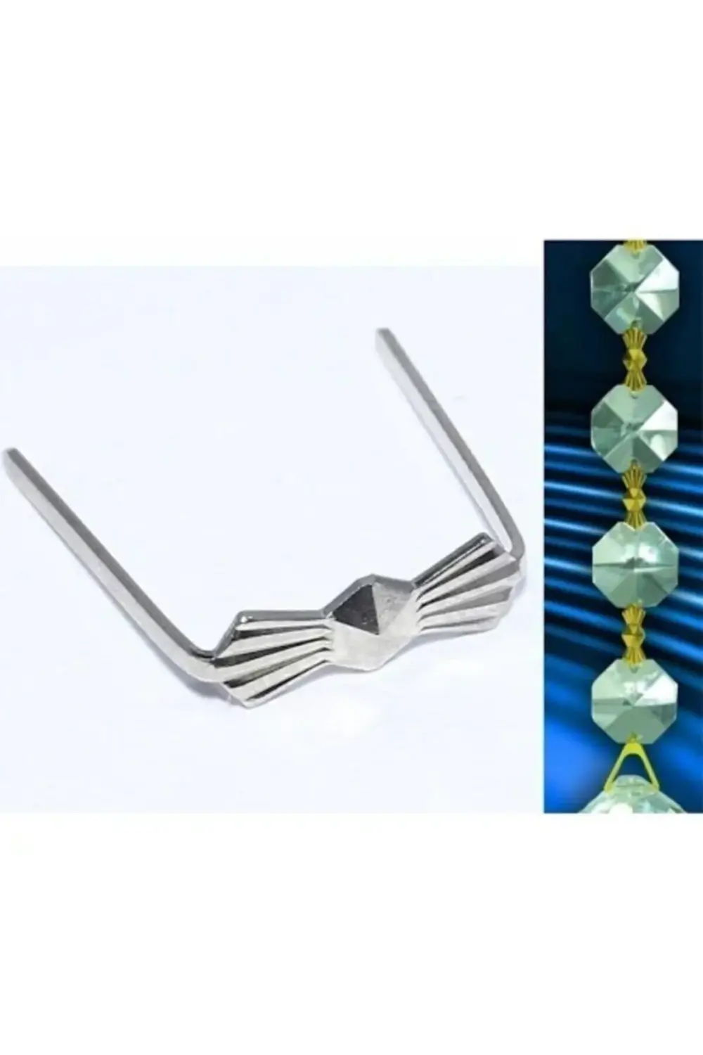 Avize Bağlantı Aparatı Papyon Gümüş Renk 20 Adet(33mmx3,5mm)