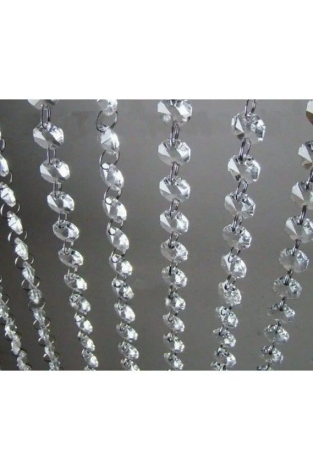 Avize Taşı 14 Mm Optacon Krom Halkalı Şeffaf Renk (200 Adetli)