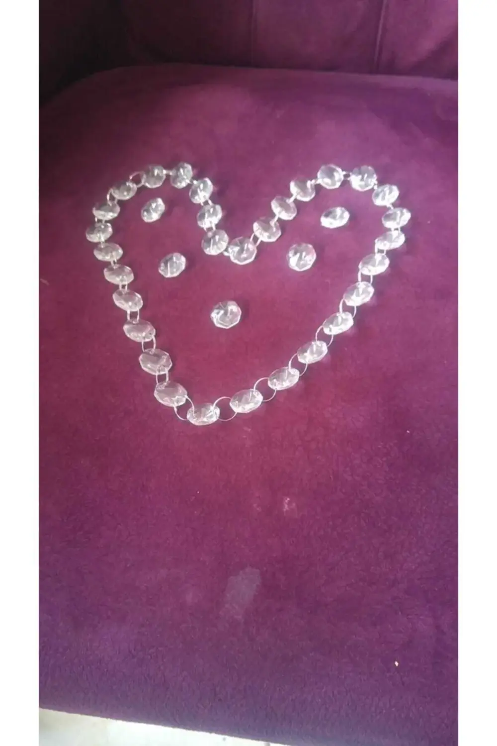 Avize Taşı Optigon Taş 50adet Baskı Cam Krom Halkalı