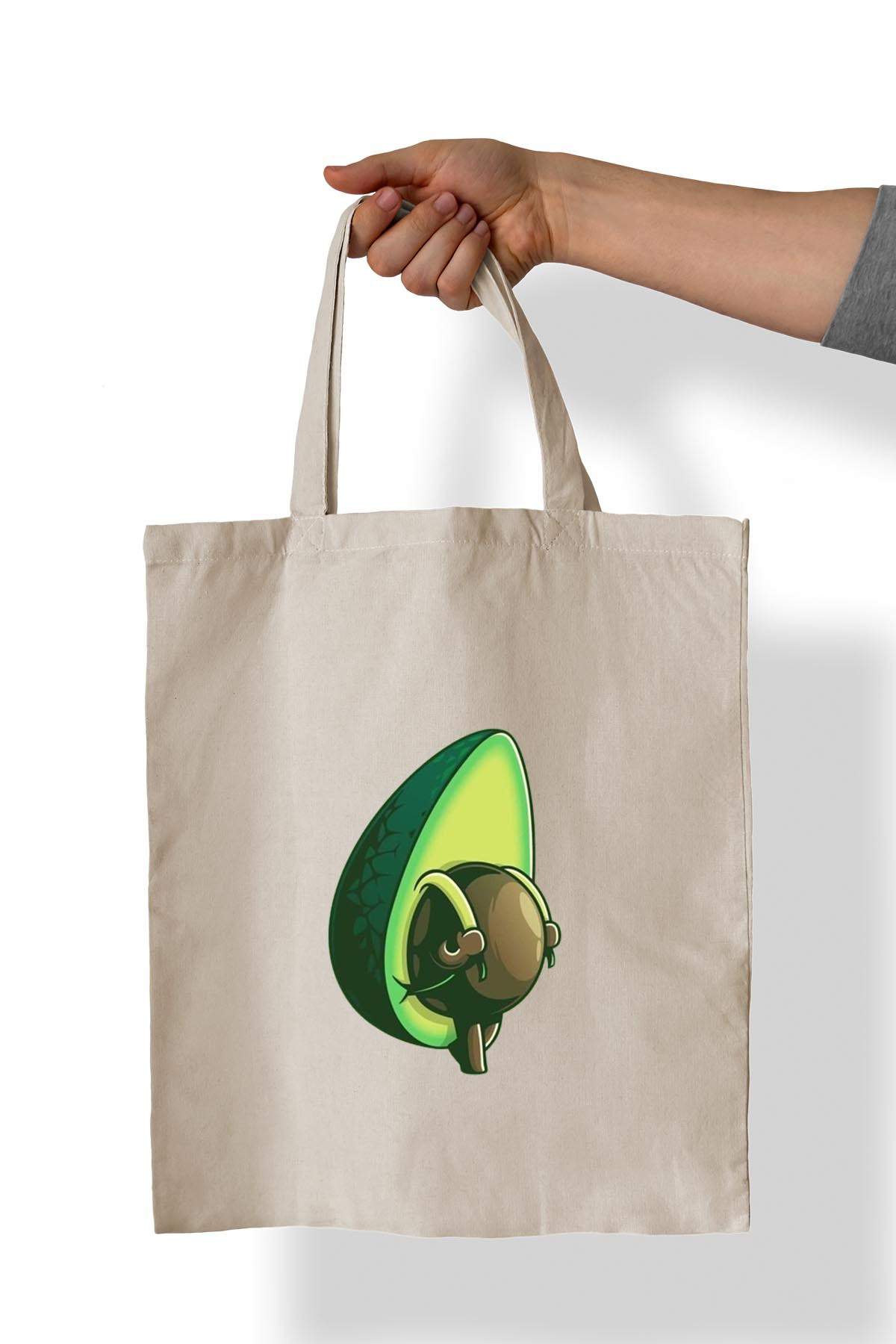 Remonz Avocado Baskili %100 Pamuk 35X38 Cm Bez Çanta