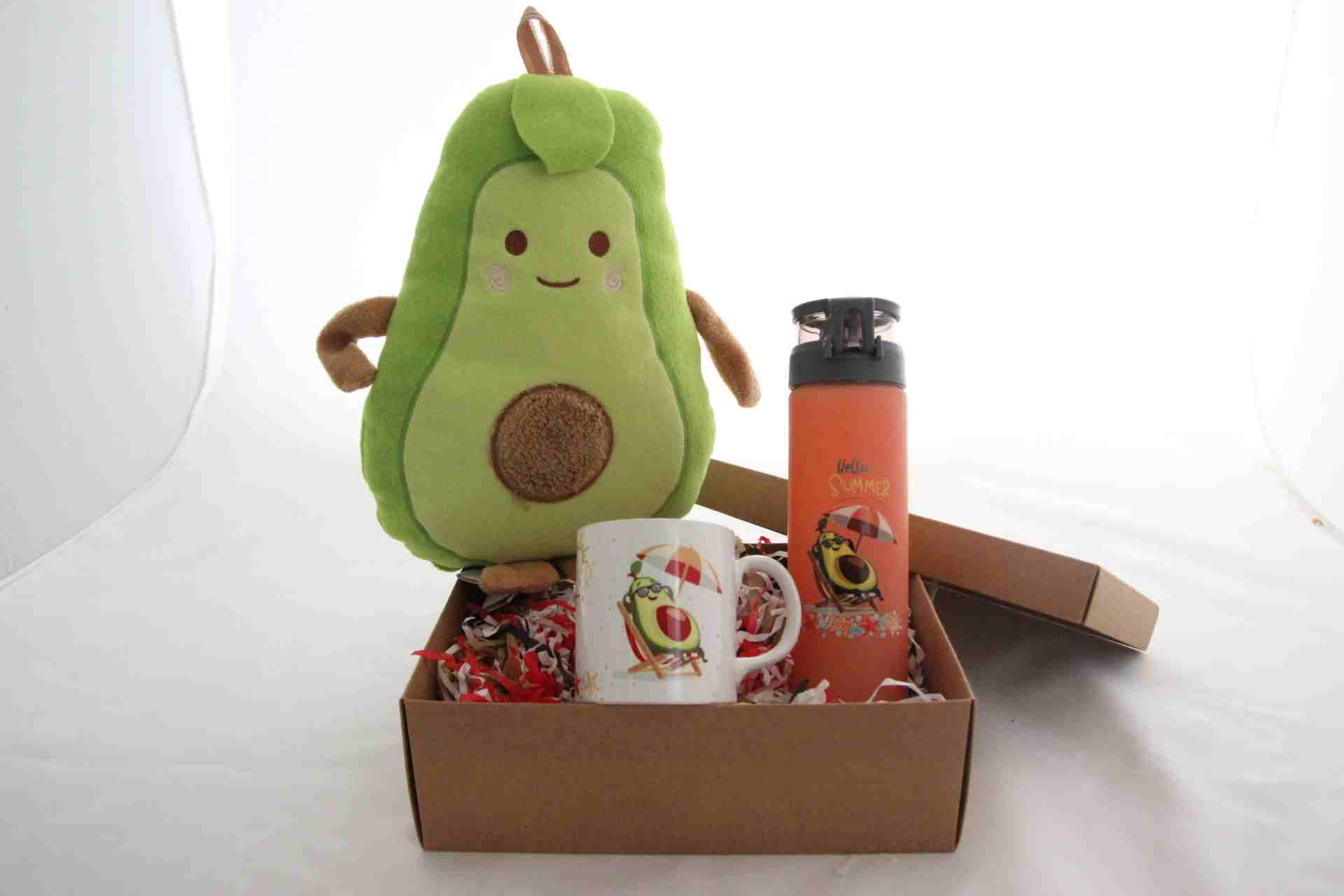 İhtiyaçavm Avokado Hediye Kutusu - Avokado Kupa Bardak, Yastık Ve Avokado Termos Hediye Seti