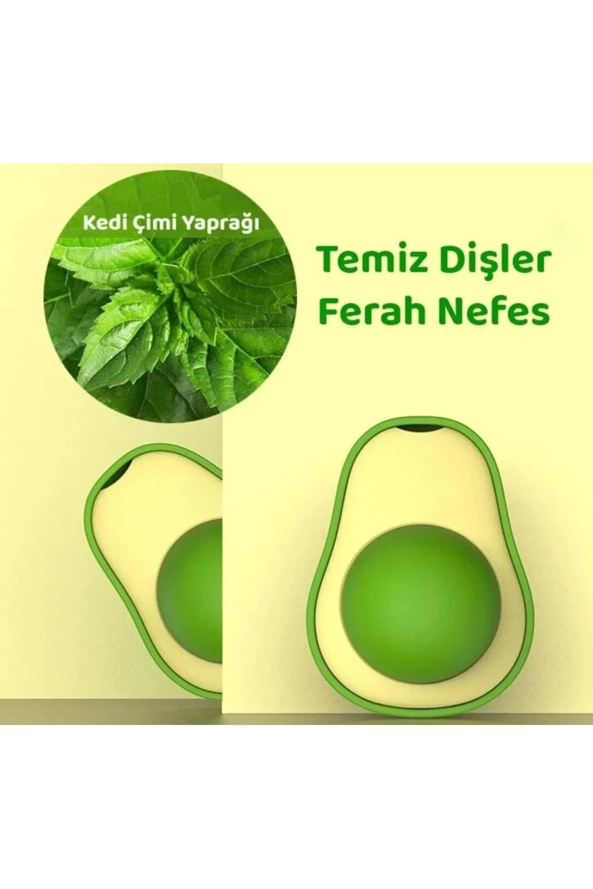 Avokado Kedi Nanesi Kedi Otu Topu Kedi Oyuncağı Yapışkanlı Catnip