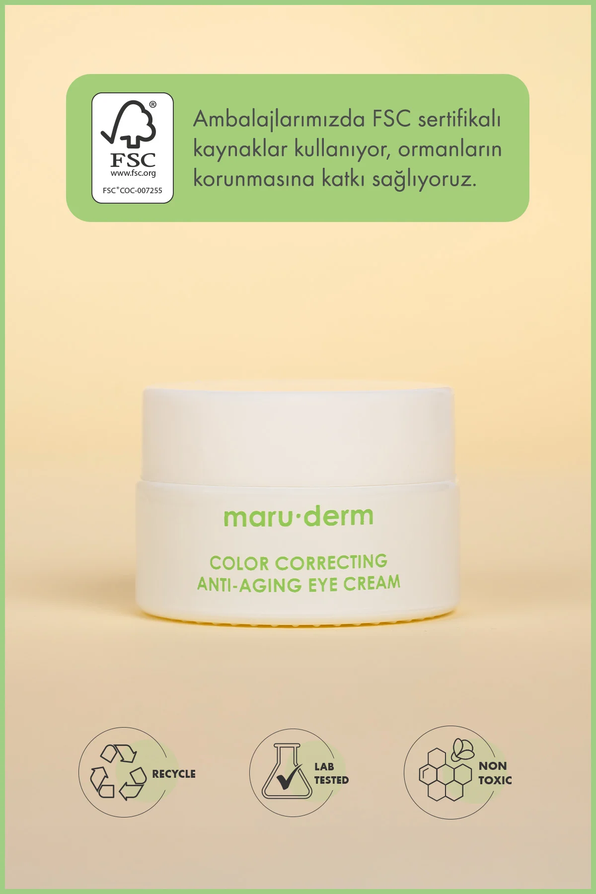 Avokado Kırışıklık Karşıtı, Nemlendirici ve Aydınlatıcı Göz Çevre