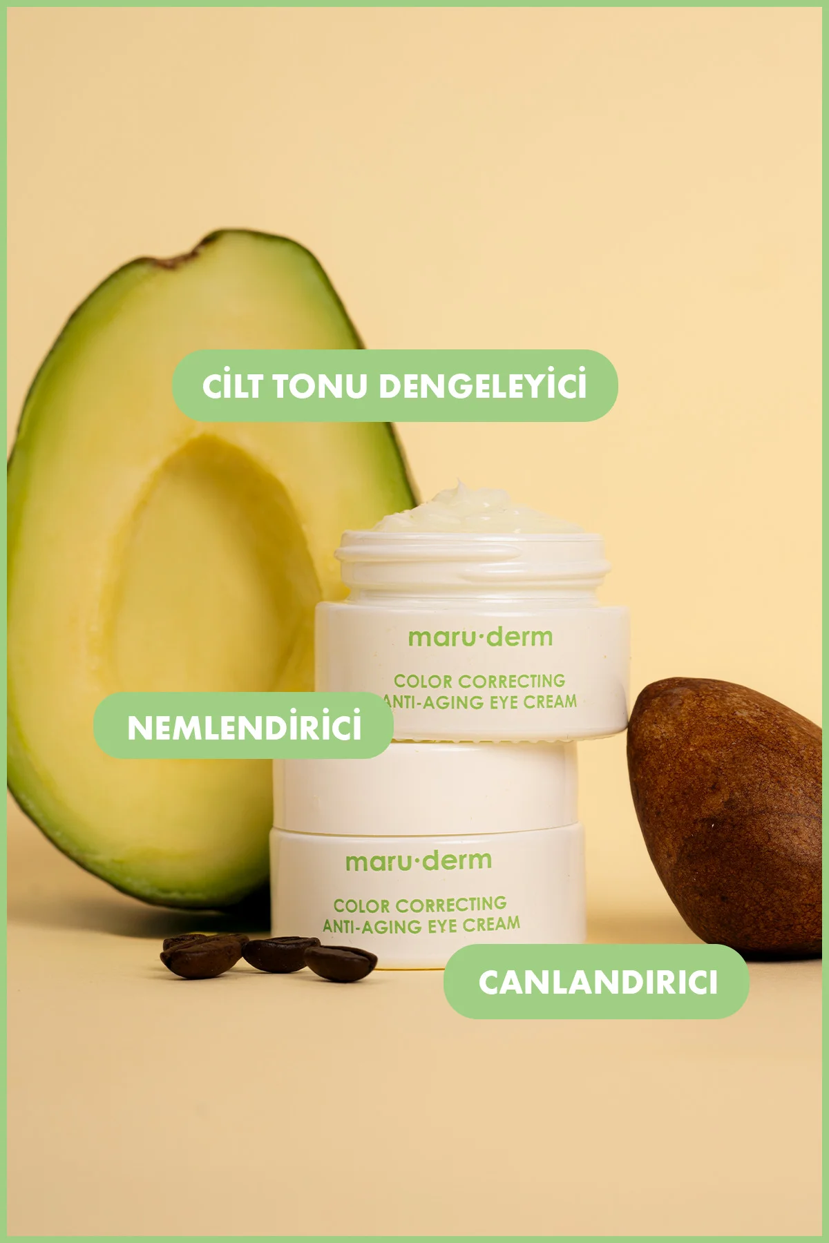 Avokado Kırışıklık Karşıtı, Nemlendirici ve Aydınlatıcı Göz Çevre