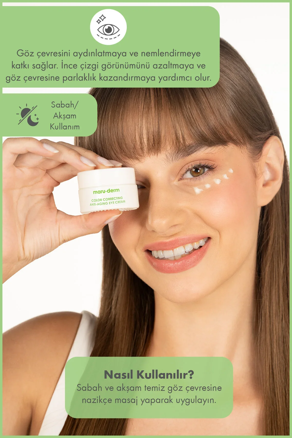 Avokado Kırışıklık Karşıtı, Nemlendirici ve Aydınlatıcı Göz Çevresi Kremi 15 ML - Görsel 3