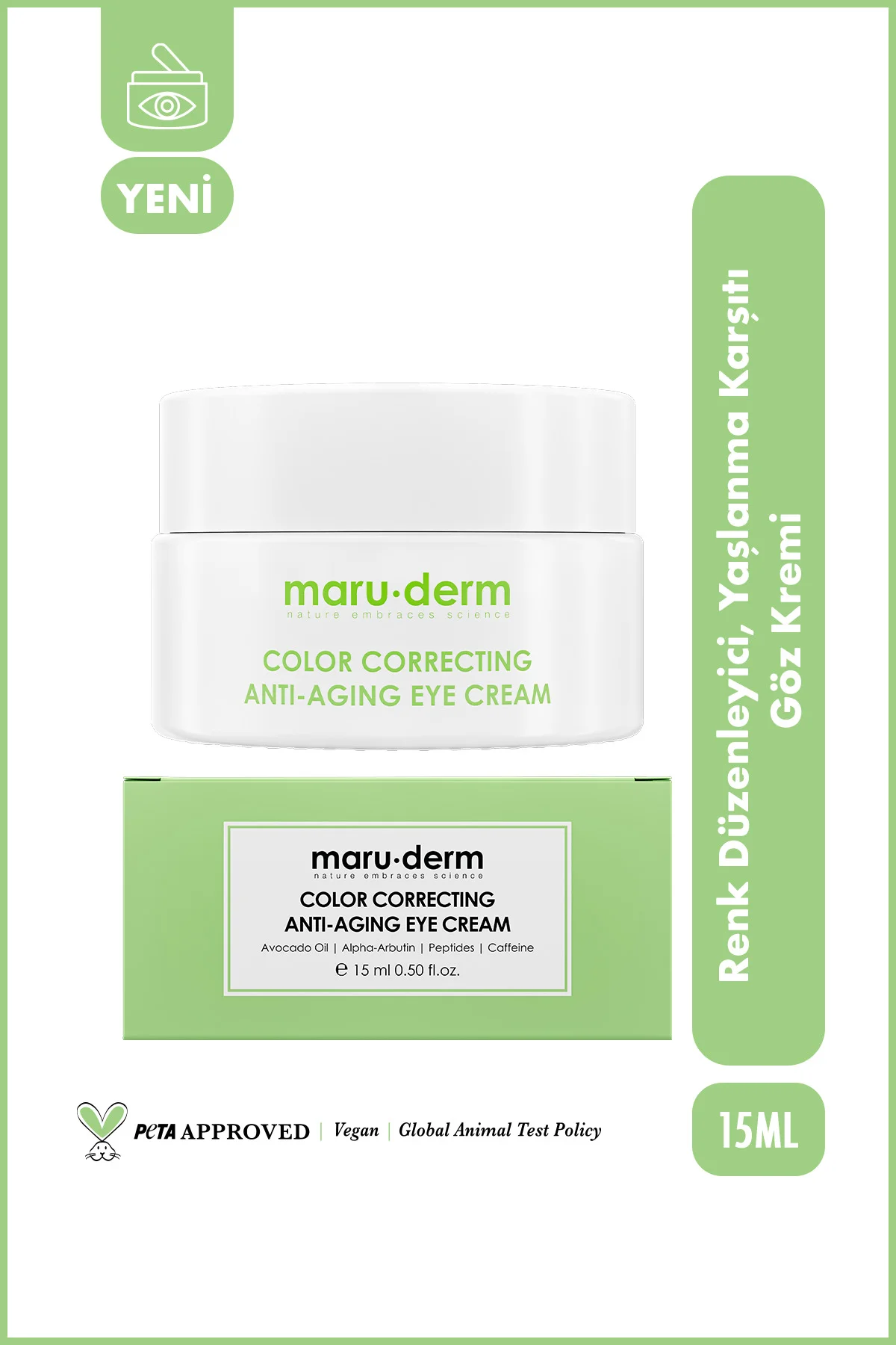 Avokado Kırışıklık Karşıtı, Nemlendirici ve Aydınlatıcı Göz Çevre