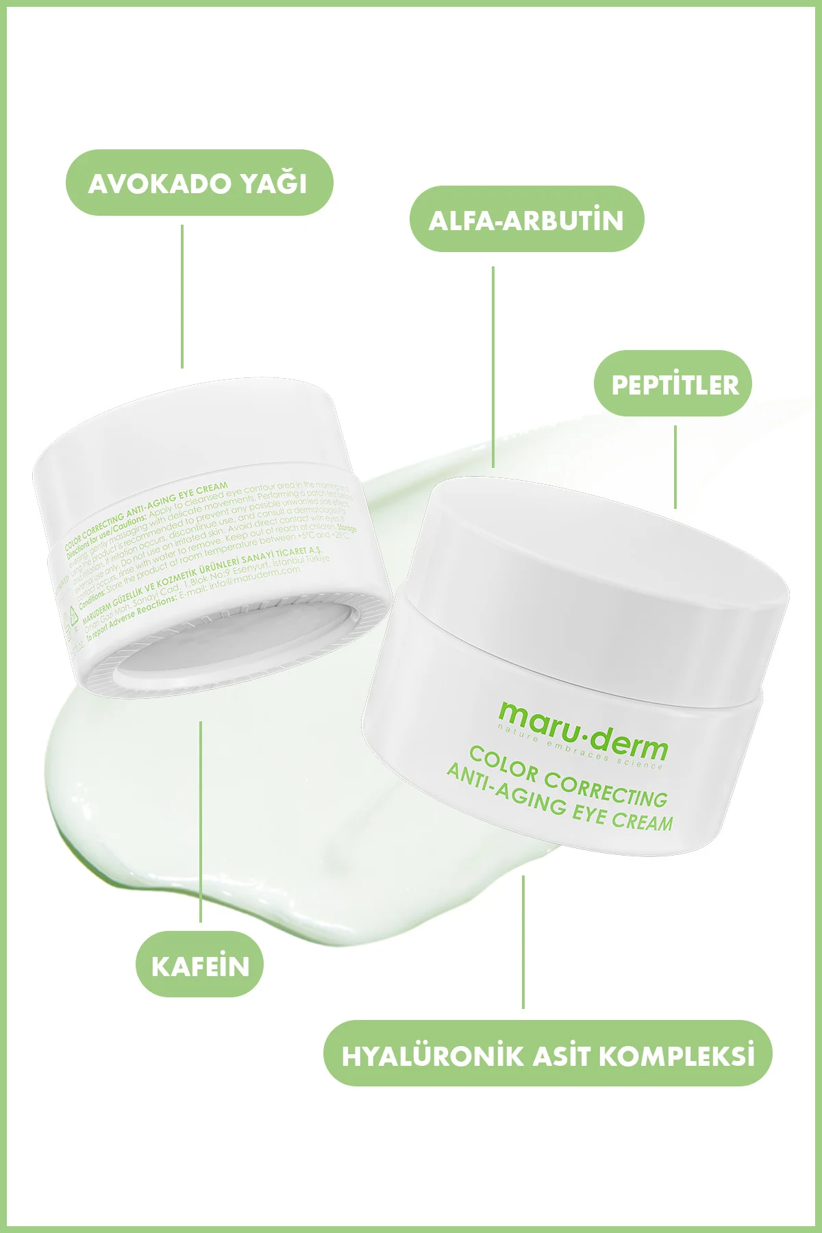 Avokado Kırışıklık Karşıtı, Nemlendirici ve Aydınlatıcı Göz Çevre